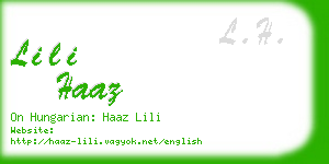 lili haaz business card